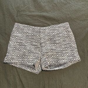 Geometric Black and White Women's Shorts
